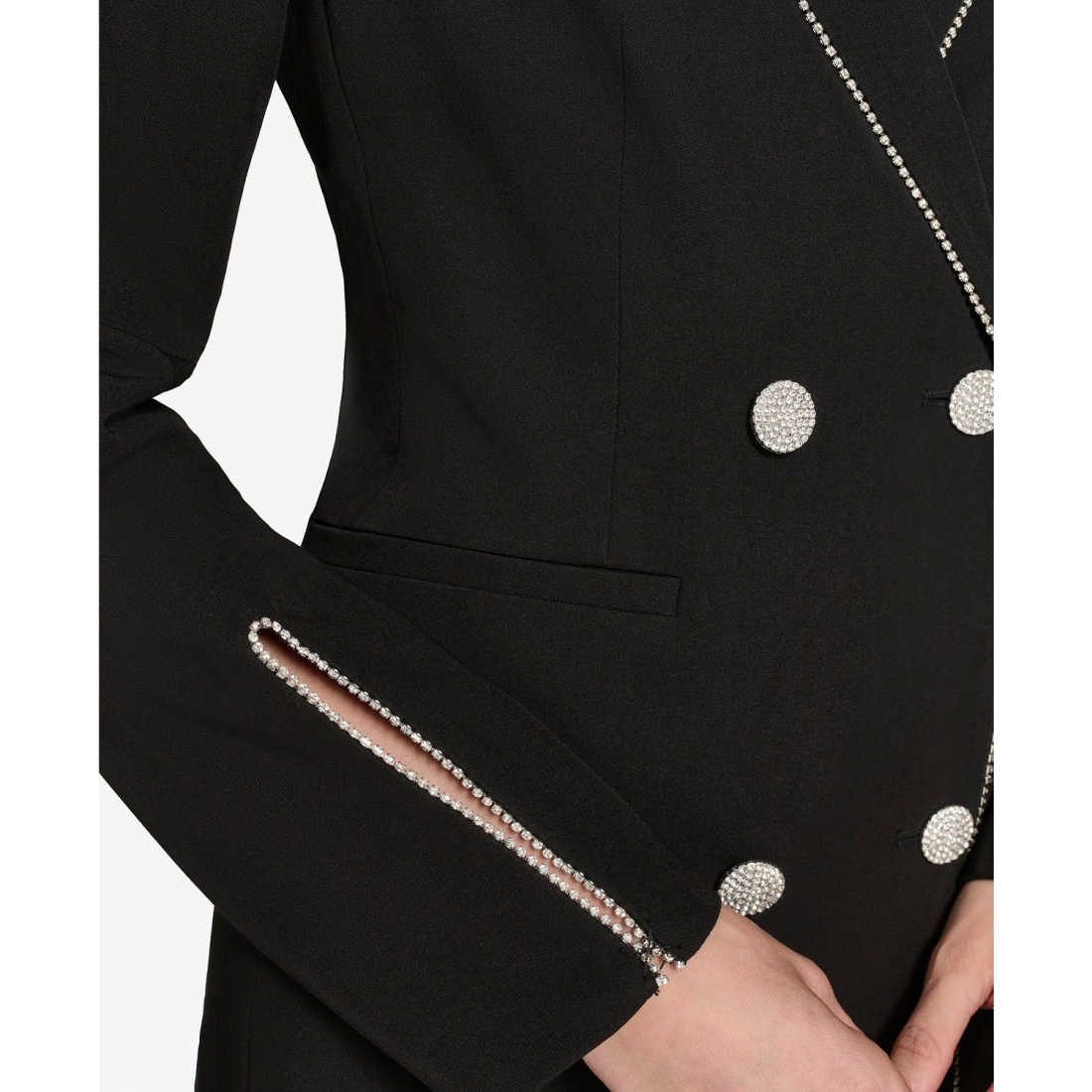 'Rhinestone-Trim Tuxedo Dress' pour Femmes