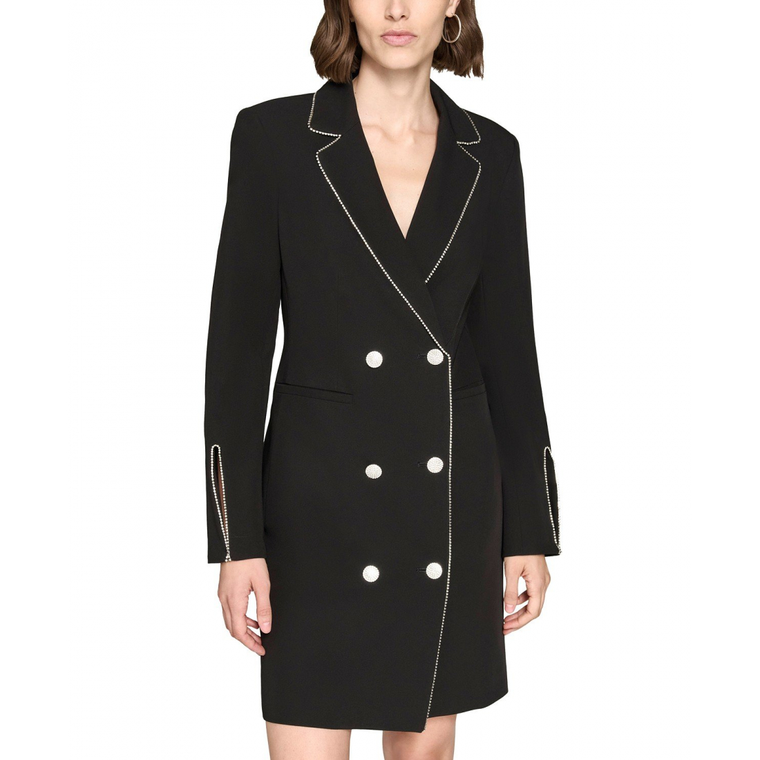 'Rhinestone-Trim Tuxedo Dress' pour Femmes