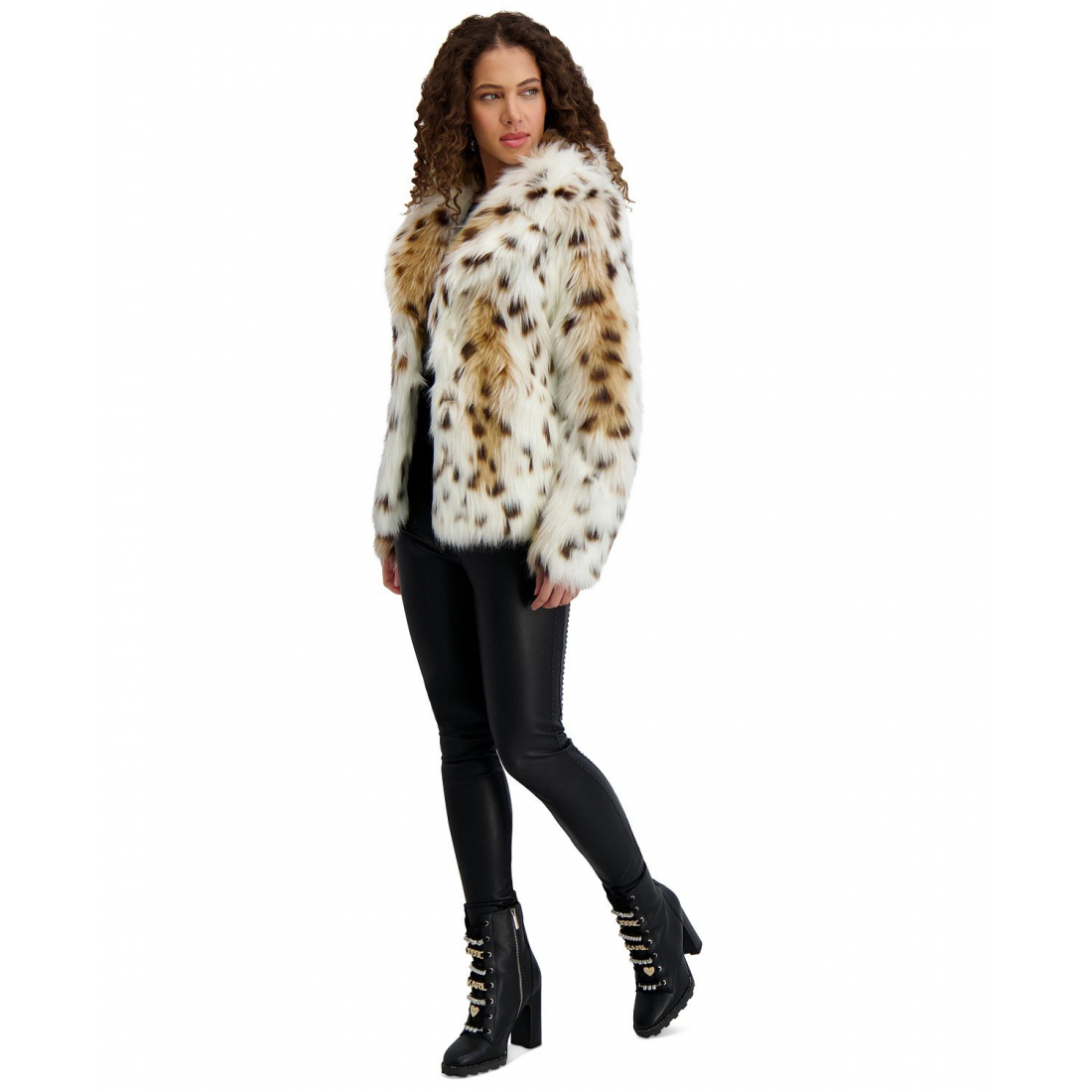 'Leopard-Print Faux-Fur Coat' pour Femmes