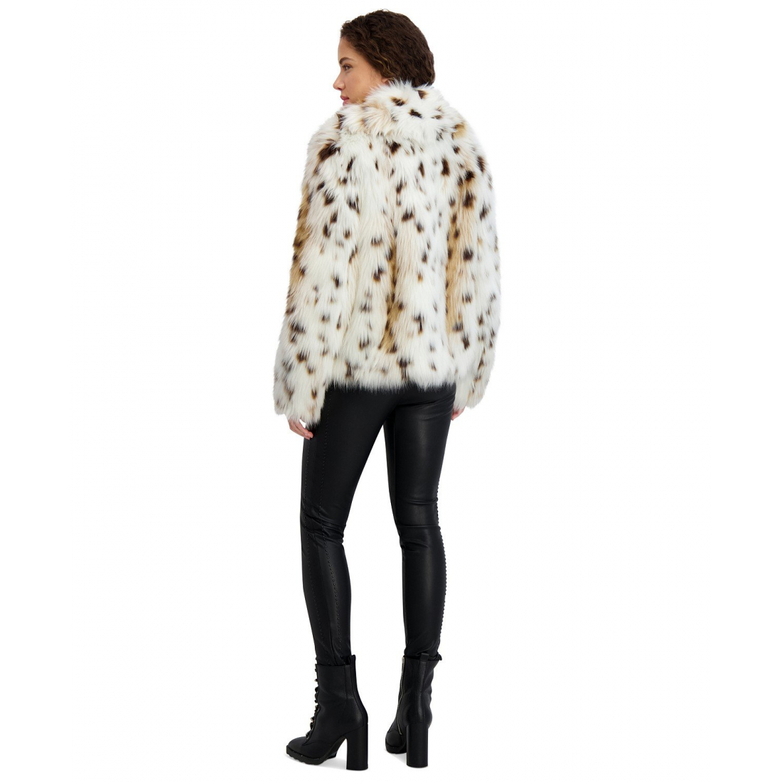 'Leopard-Print Faux-Fur Coat' pour Femmes