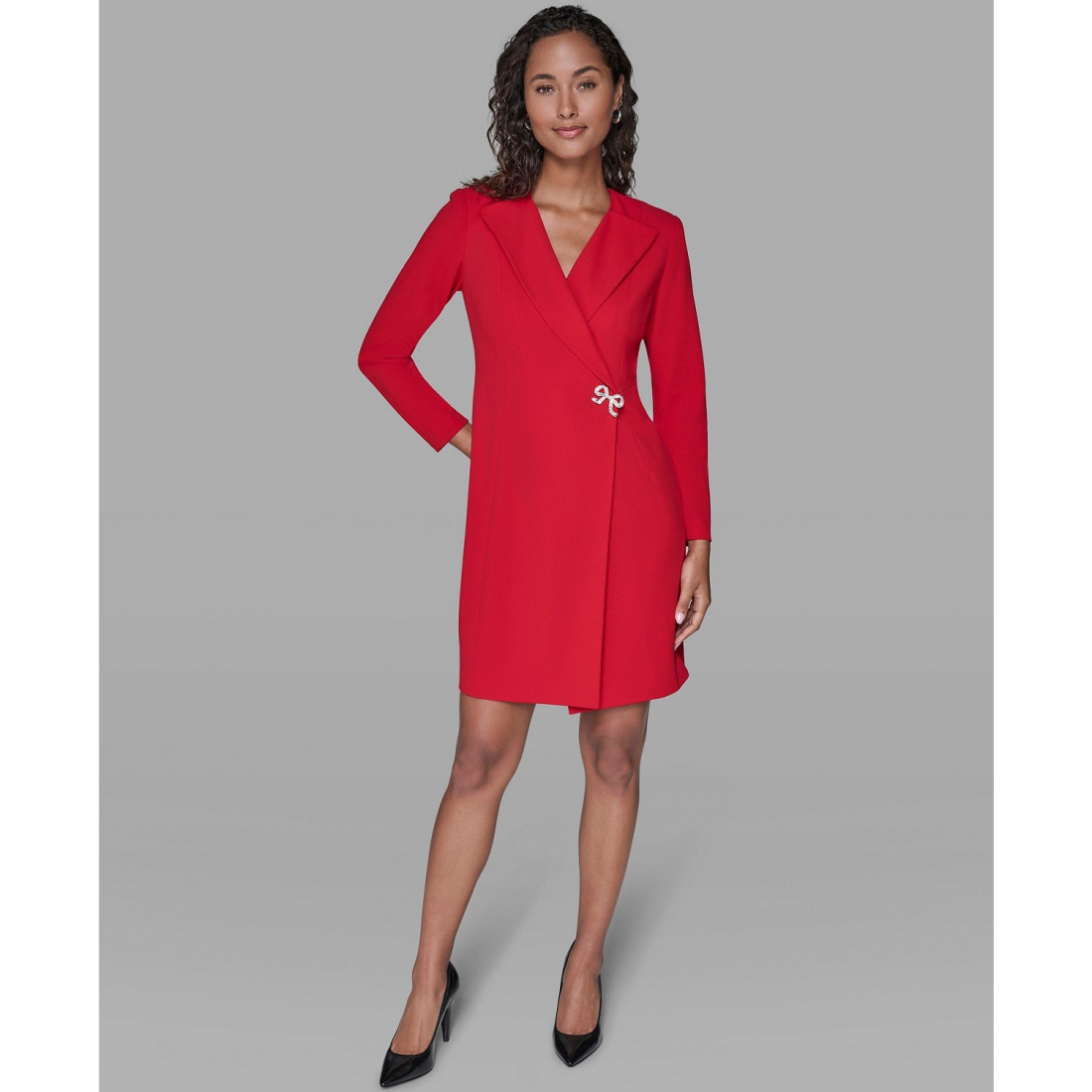 'Collared Neck Jacket Dress' pour Femmes