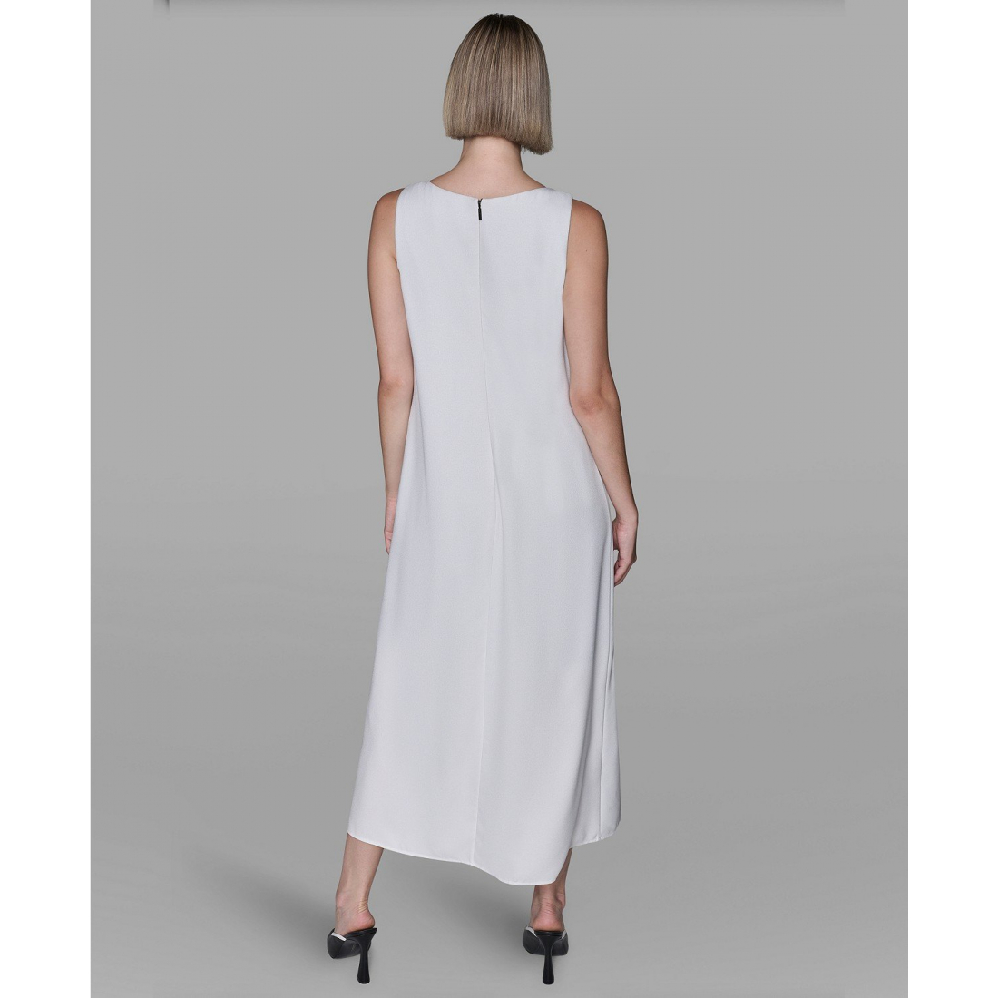 'Bow Detail Sleeveless Overlay Midi Dress' pour Femmes