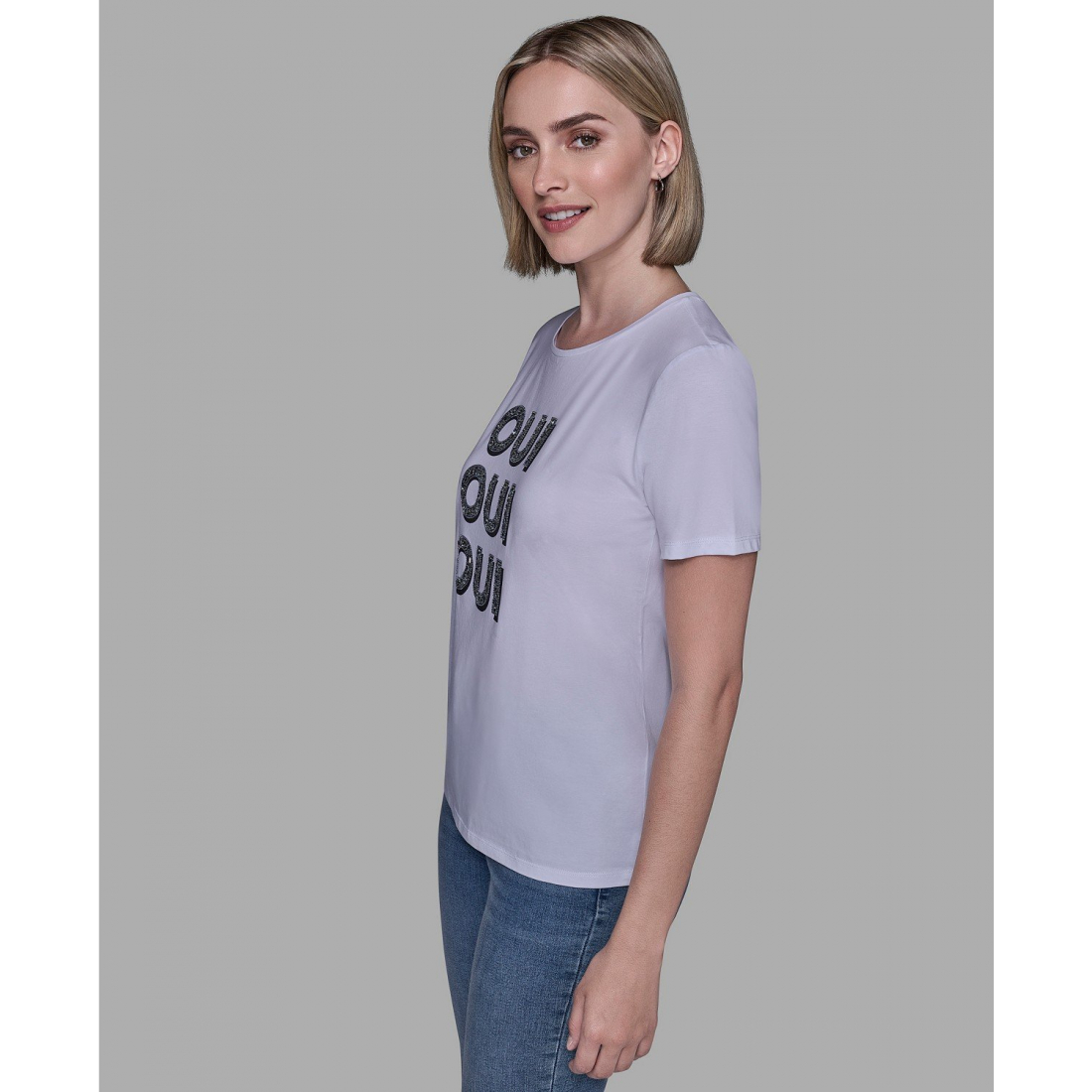 'OUI X3 Logo Detail T-shirt' pour Femmes