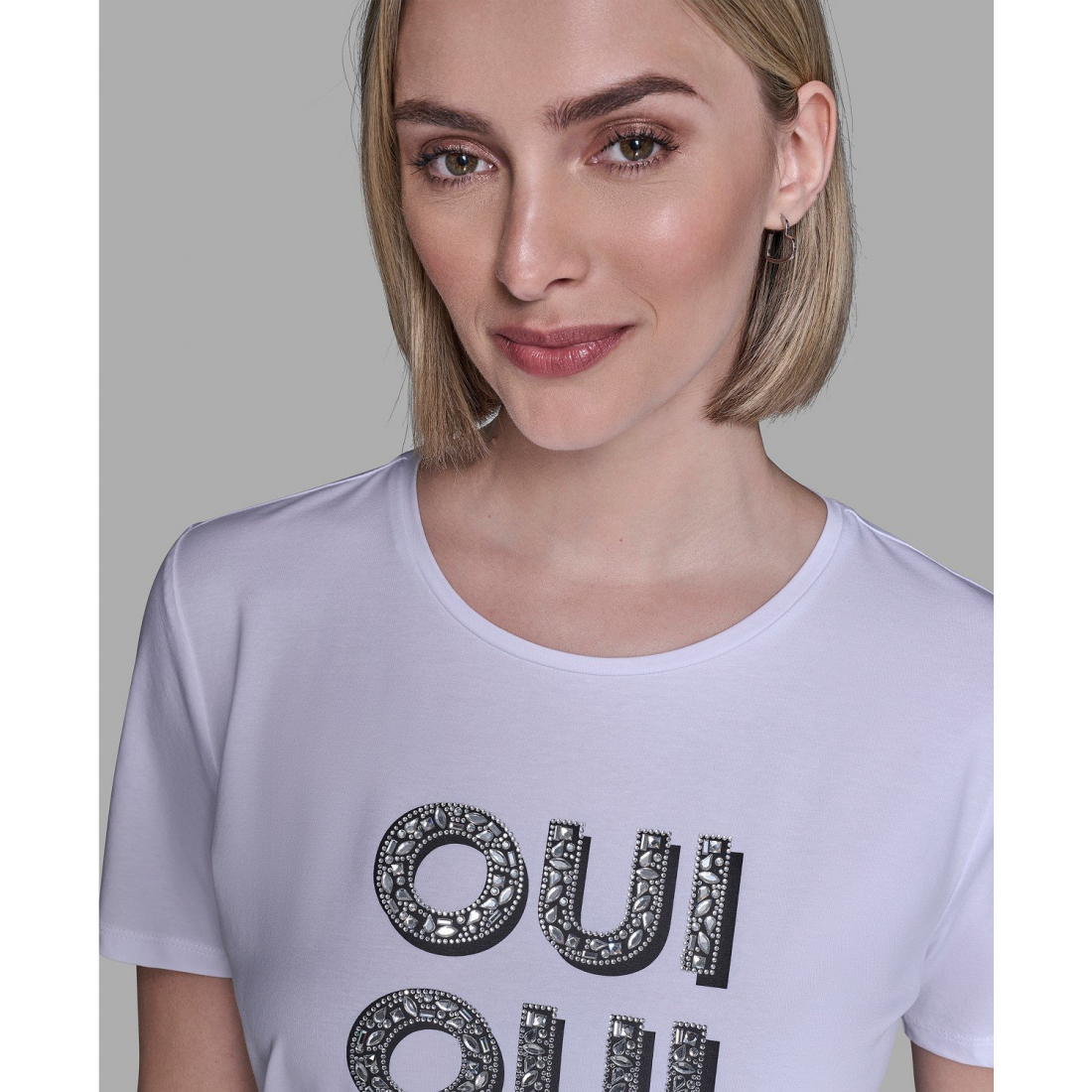 'OUI X3 Logo Detail T-shirt' pour Femmes
