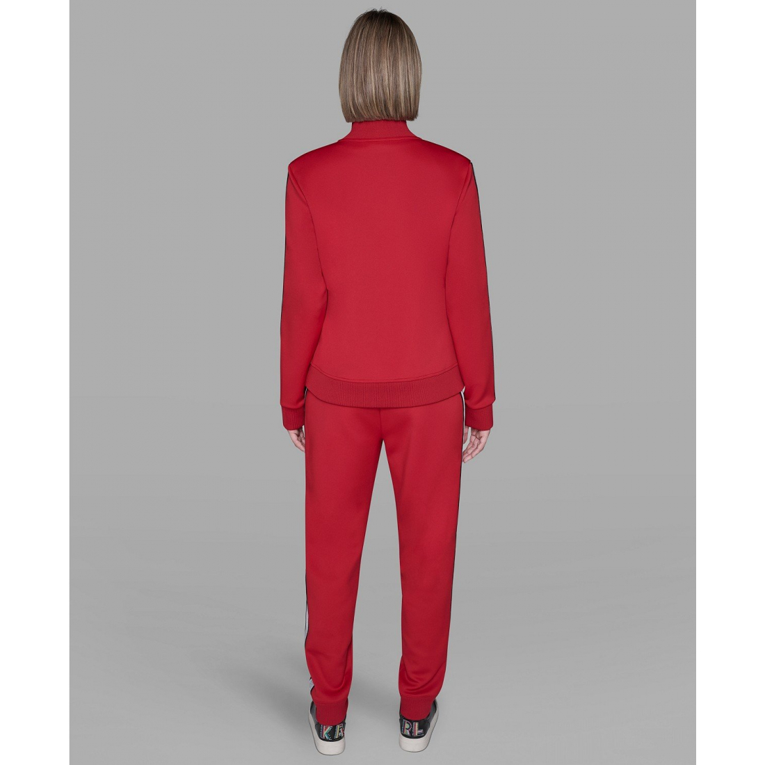 'Logo Tape Zip Up Jacket' pour Femmes