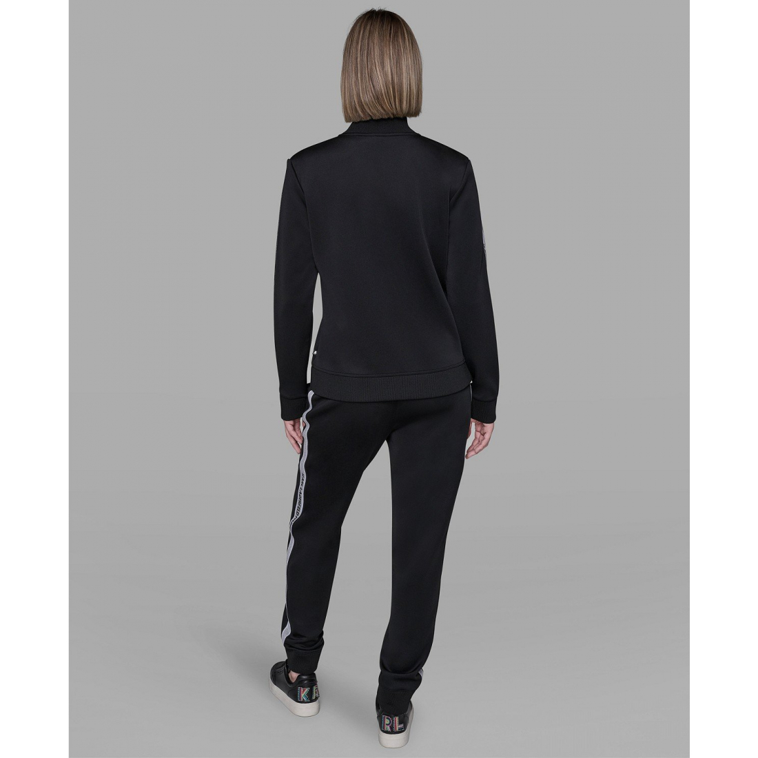 'Logo Tape Zip Up Jacket' pour Femmes