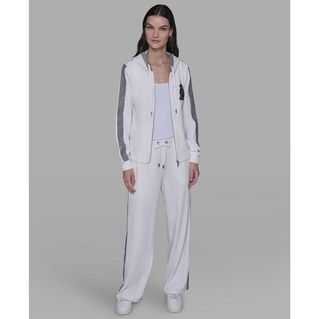 'Zip-Up Hooded Jacket' pour Femmes