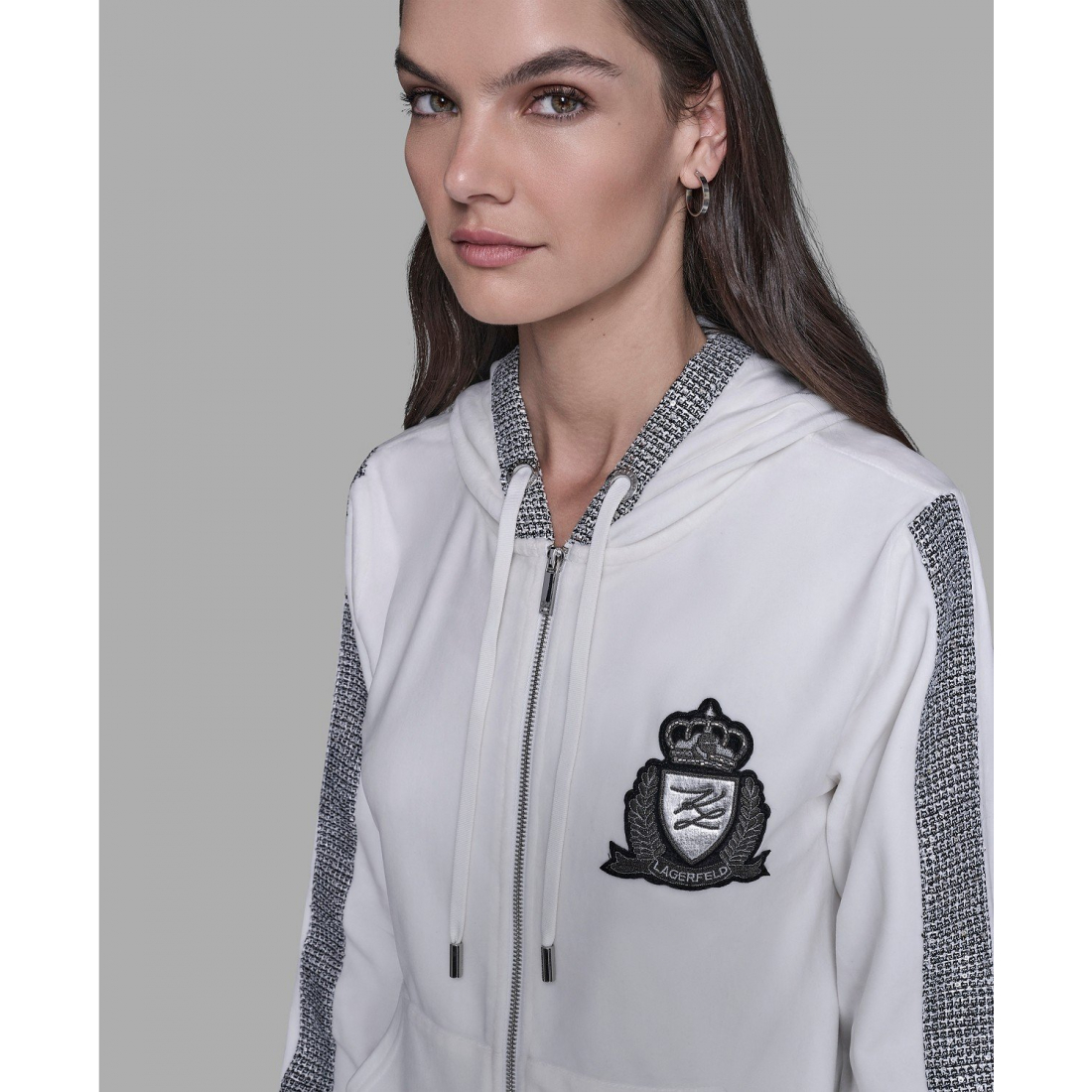 'Zip-Up Hooded Jacket' pour Femmes