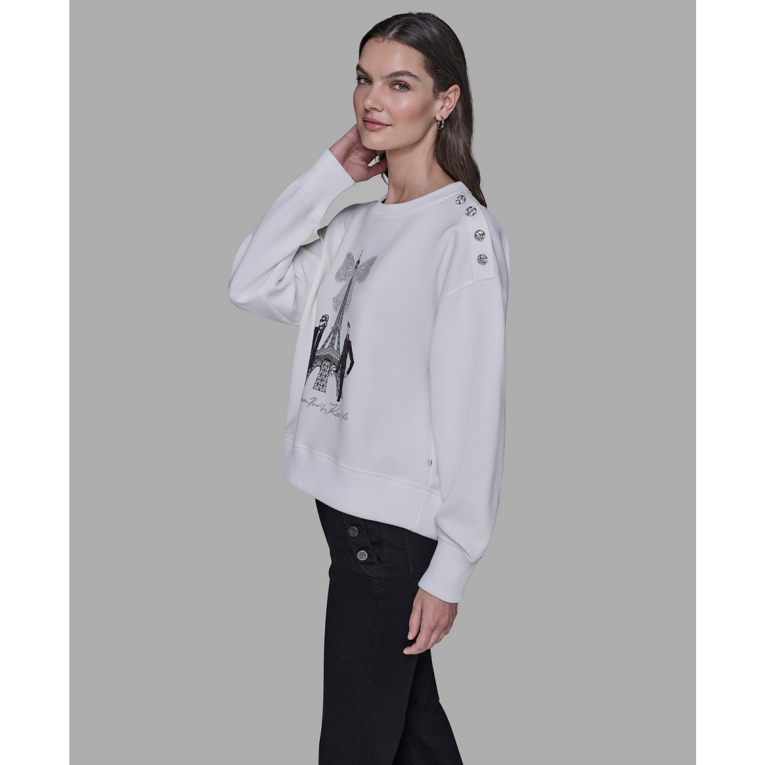 'Eiffel Bow Detail Sweatshirt' pour Femmes