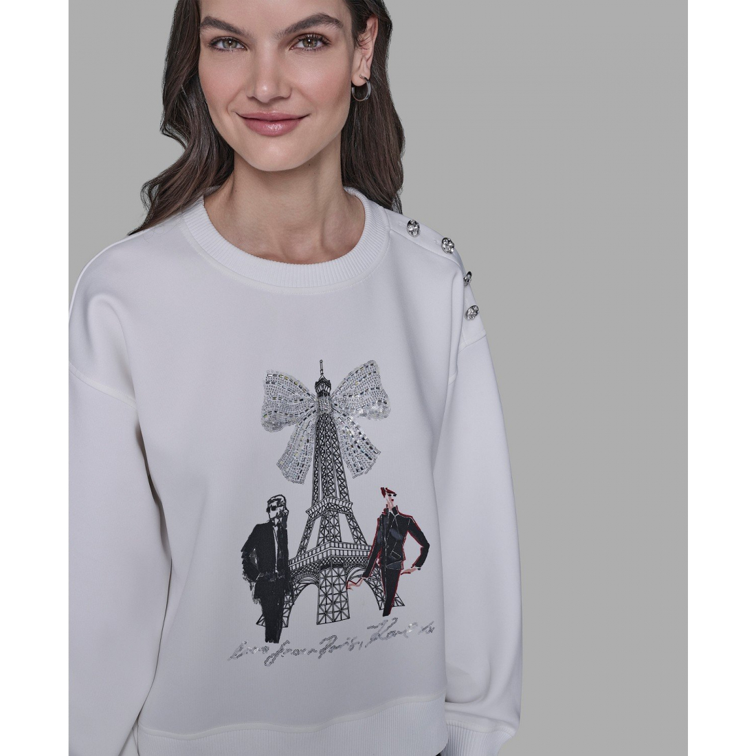 'Eiffel Bow Detail Sweatshirt' pour Femmes