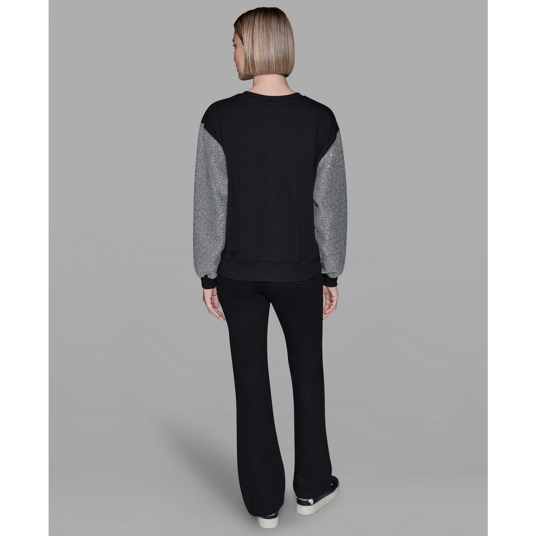 'Embellished Sleeve Sweatshirt' pour Femmes