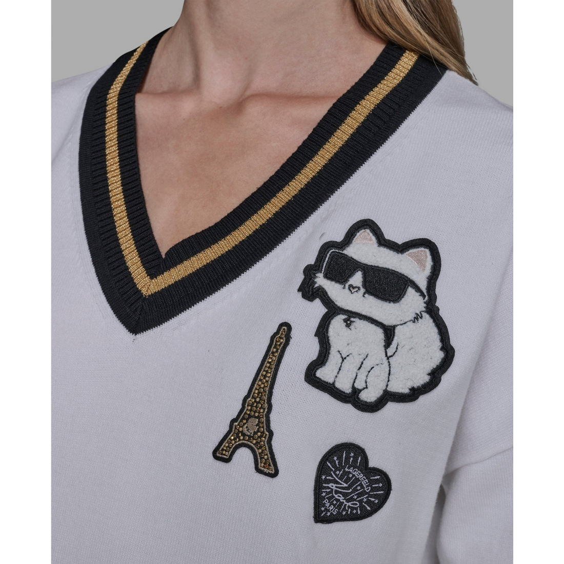 'Patch Detail Sweater' pour Femmes