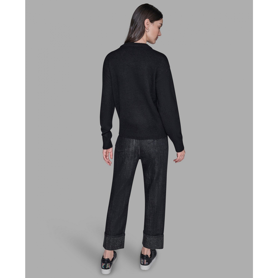 'Big Bow Applique Long Sleeve Sweater' pour Femmes