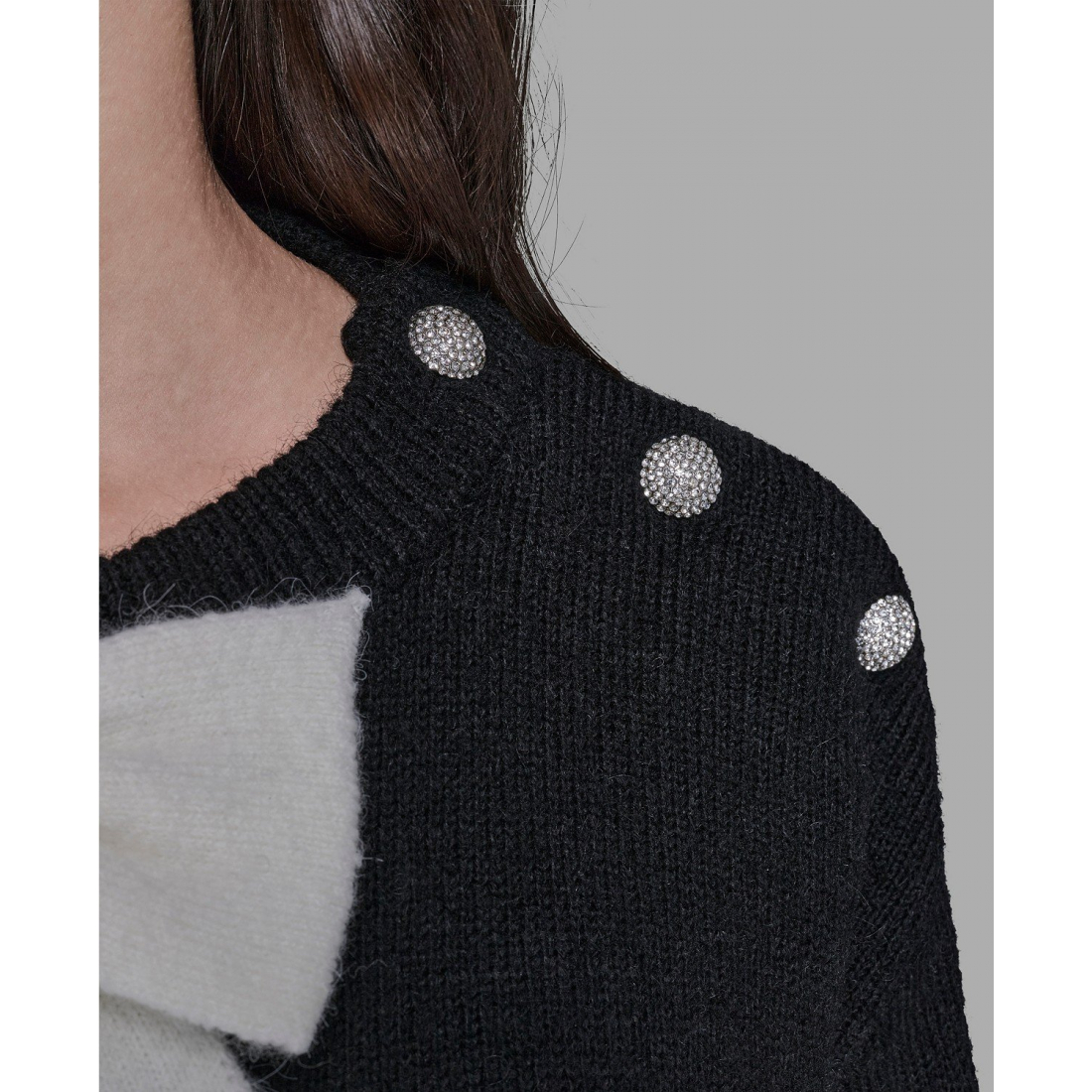 'Big Bow Applique Long Sleeve Sweater' pour Femmes