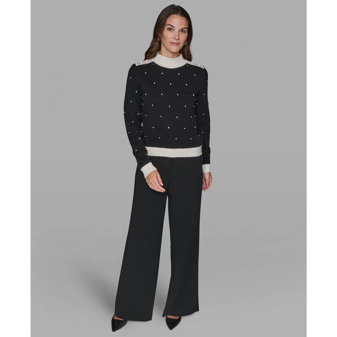 Pull 'Mock Neck Long Sleeve' pour Femmes