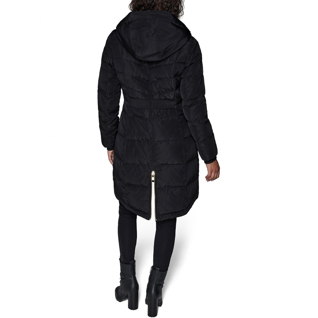 'Hooded Luxe Twill Detail Puffer Coat' pour Femmes