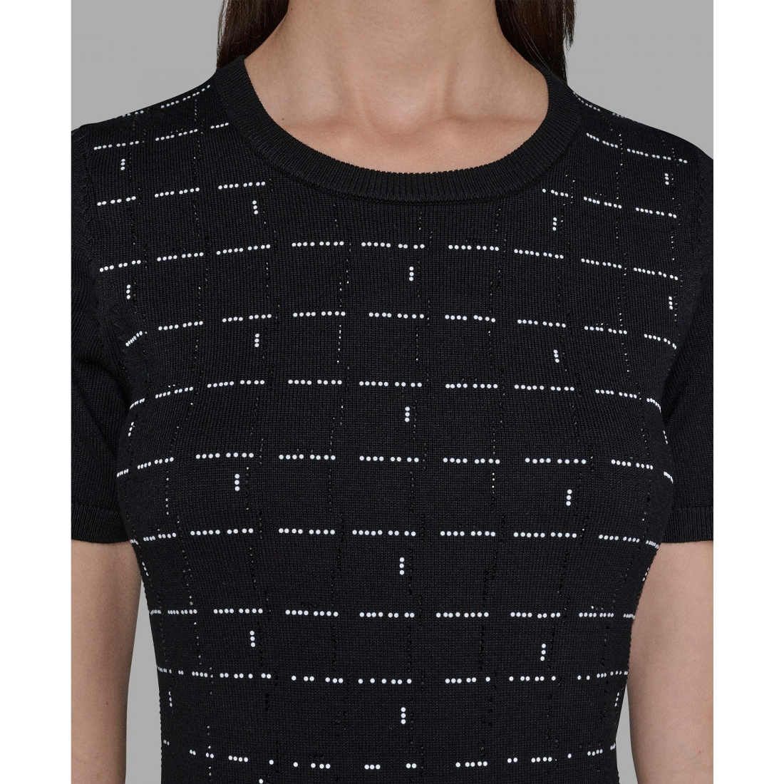 'Rhinestone Applique' Pullover-Kleid für Damen