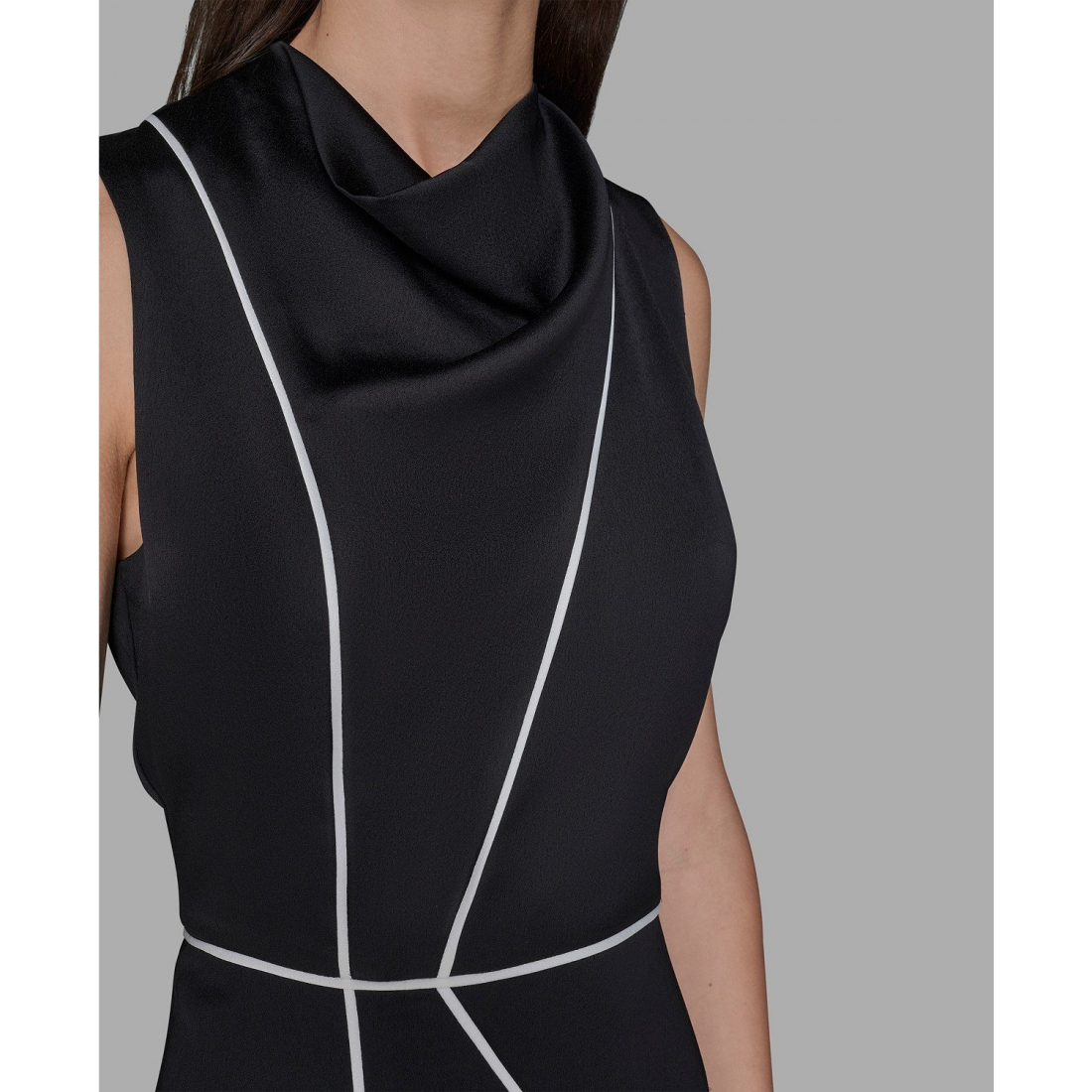 'Mock Neck Midi Dress' pour Femmes