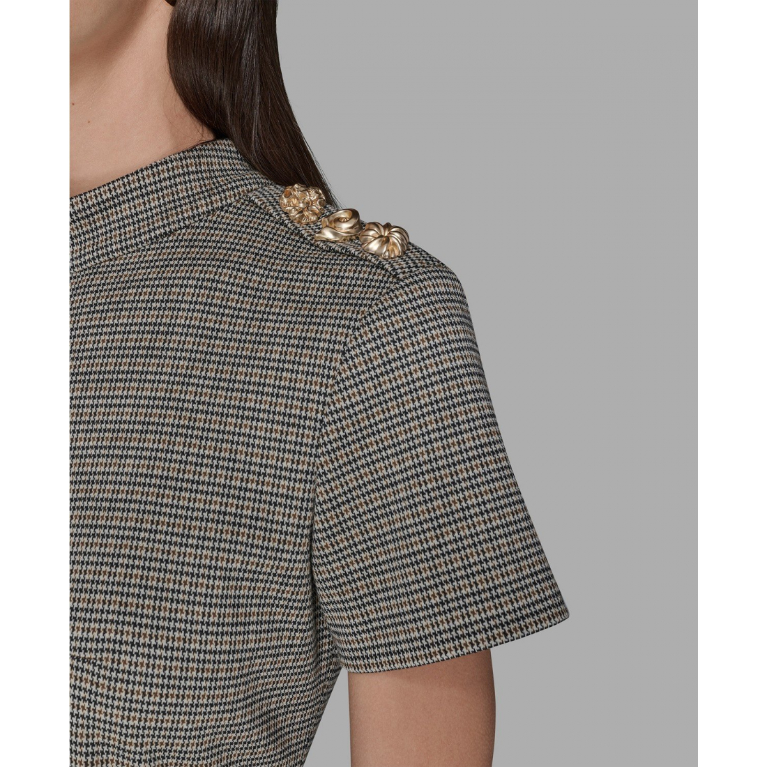 'Houndstooth Pocket Dress' pour Femmes