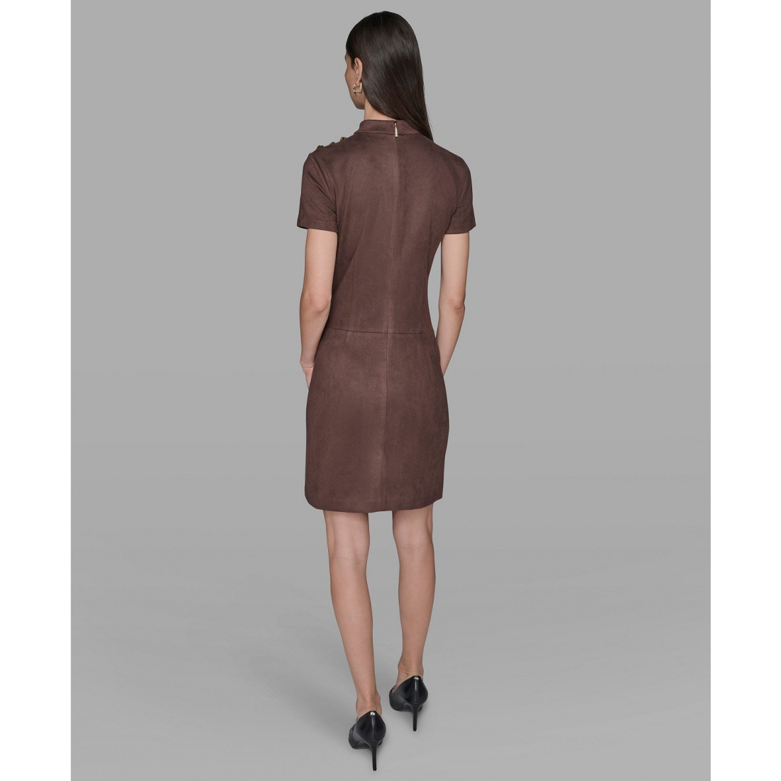 'Mock Neck Pocket Dress' pour Femmes