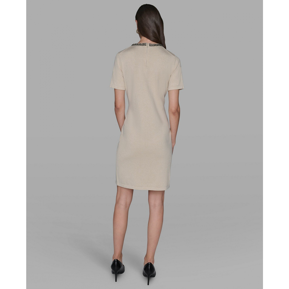 Robe pull 'Rhinestone Embellished Crew Neck' pour Femmes