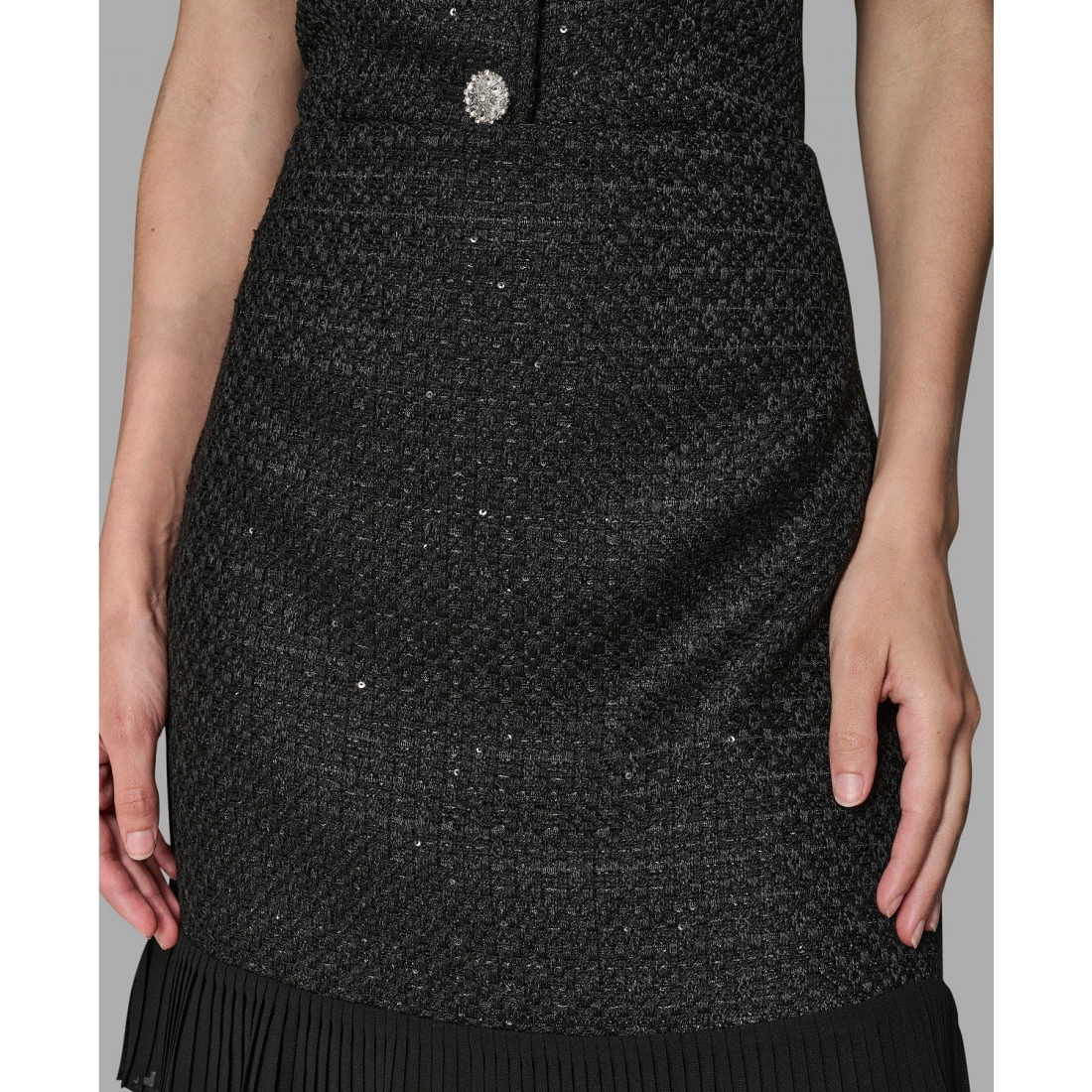 'Novelty Pleated Mini Skirt' pour Femmes