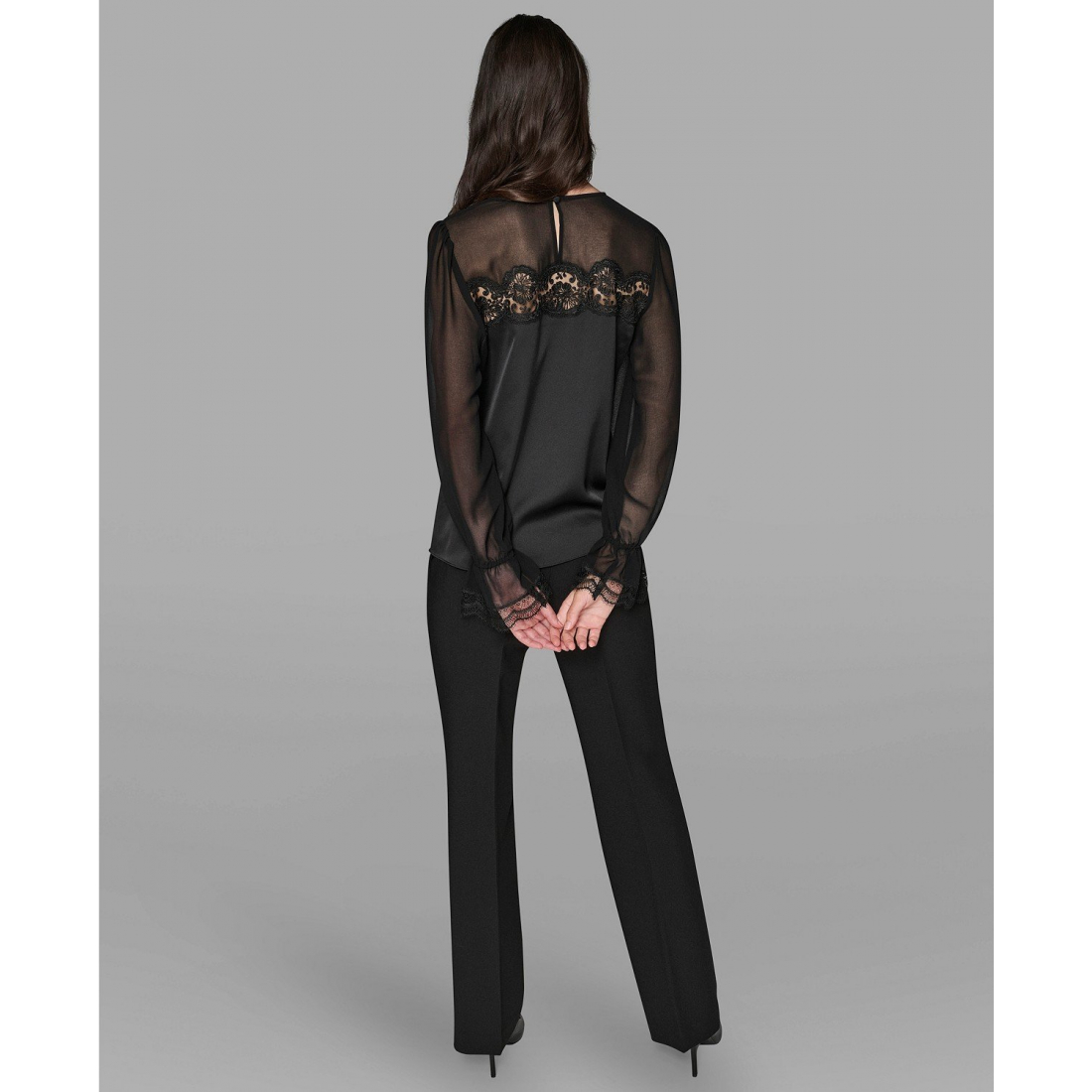 'Long Sleeve Lace Top' pour Femmes