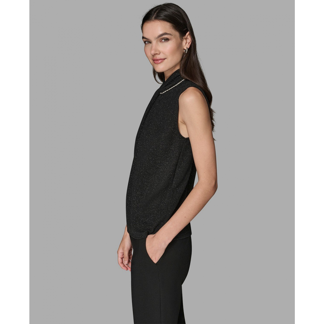 'Sleeveless Novelty Knit Top' pour Femmes