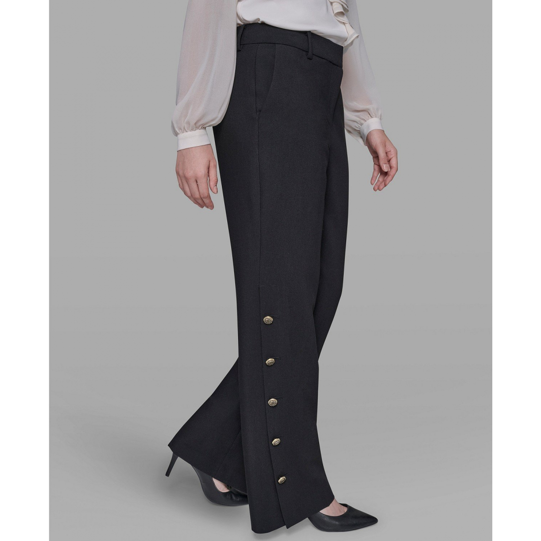 'Mid-Rise Flared Pants' pour Femmes