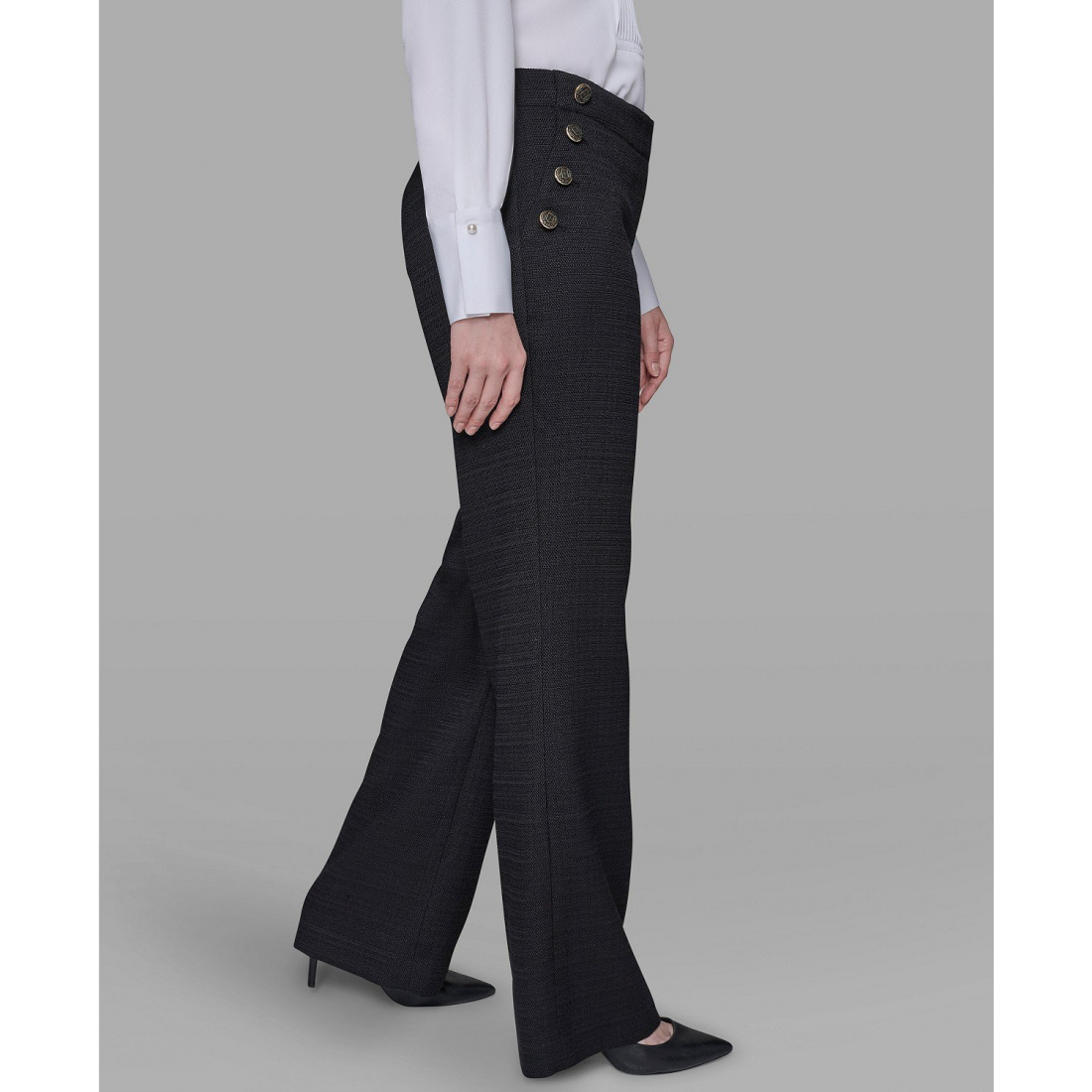 'Mid-Rise Flared Pants' pour Femmes