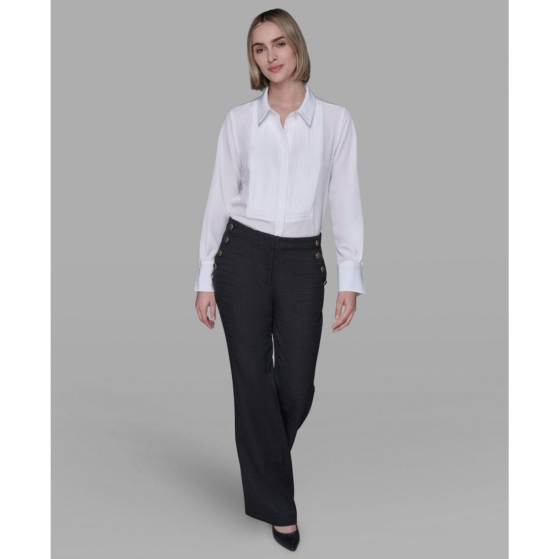 'Mid-Rise Flared Pants' pour Femmes