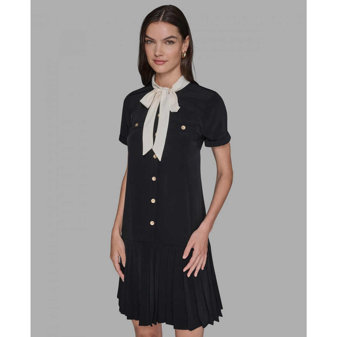 Robe A-line 'Bow Tie Neck' pour Femmes