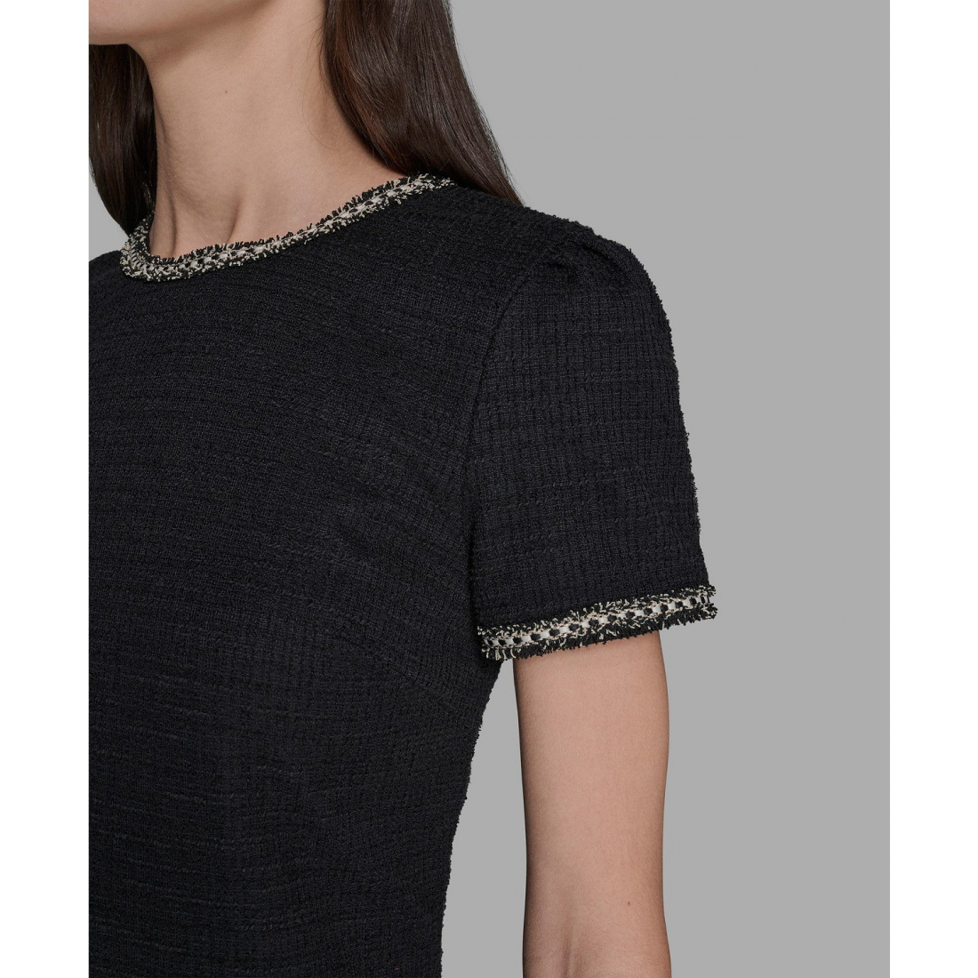 'Short Sleeve Knit Shift Dress' pour Femmes