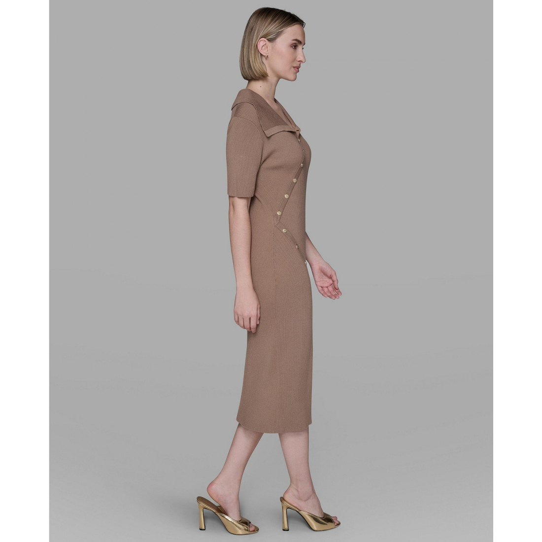 'Ribbed Bodycon Dress' pour Femmes