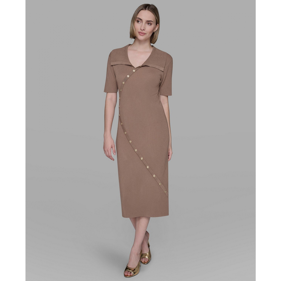 'Ribbed Bodycon Dress' pour Femmes