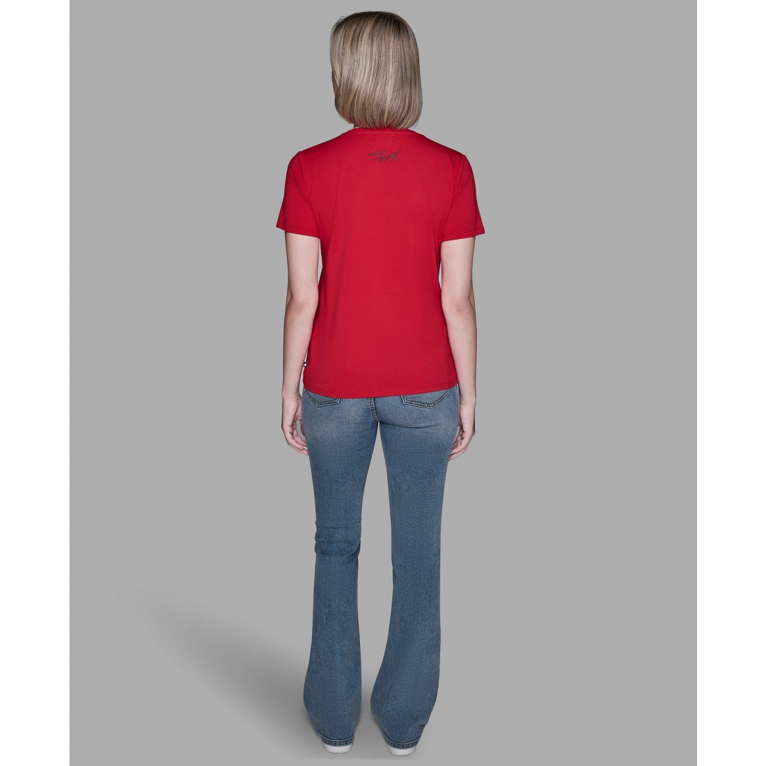 T-shirt 'Crewneck Embellished Zip Shoulder' pour Femmes