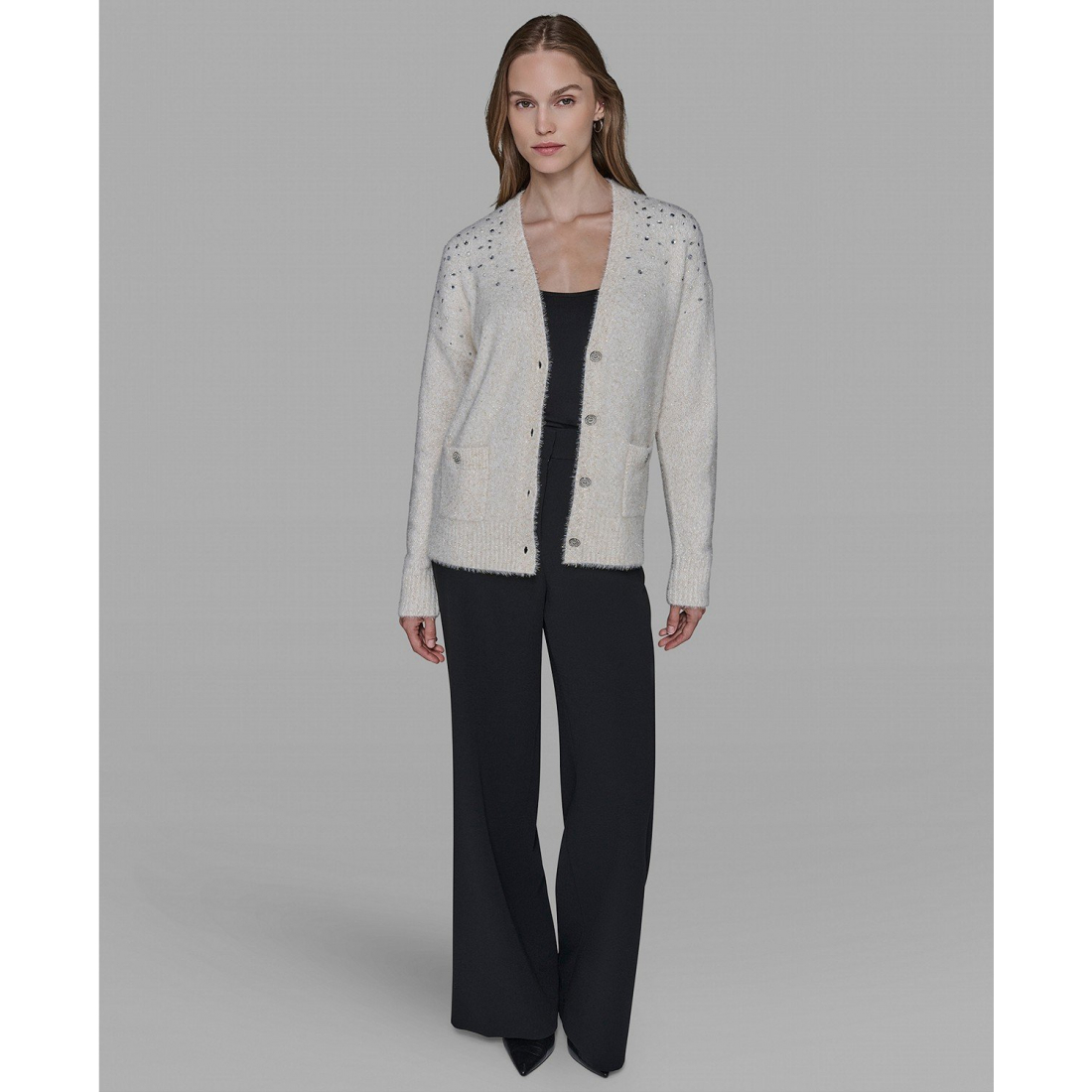 'V-Neck Cardigan' pour Femmes