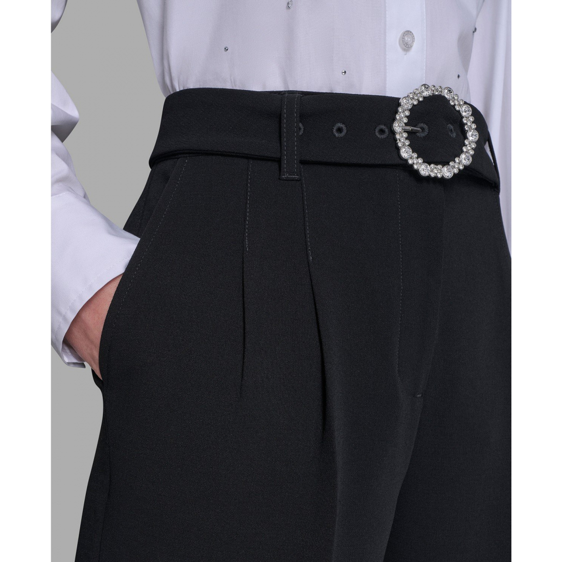 'Embellished Belt Pants' pour Femmes
