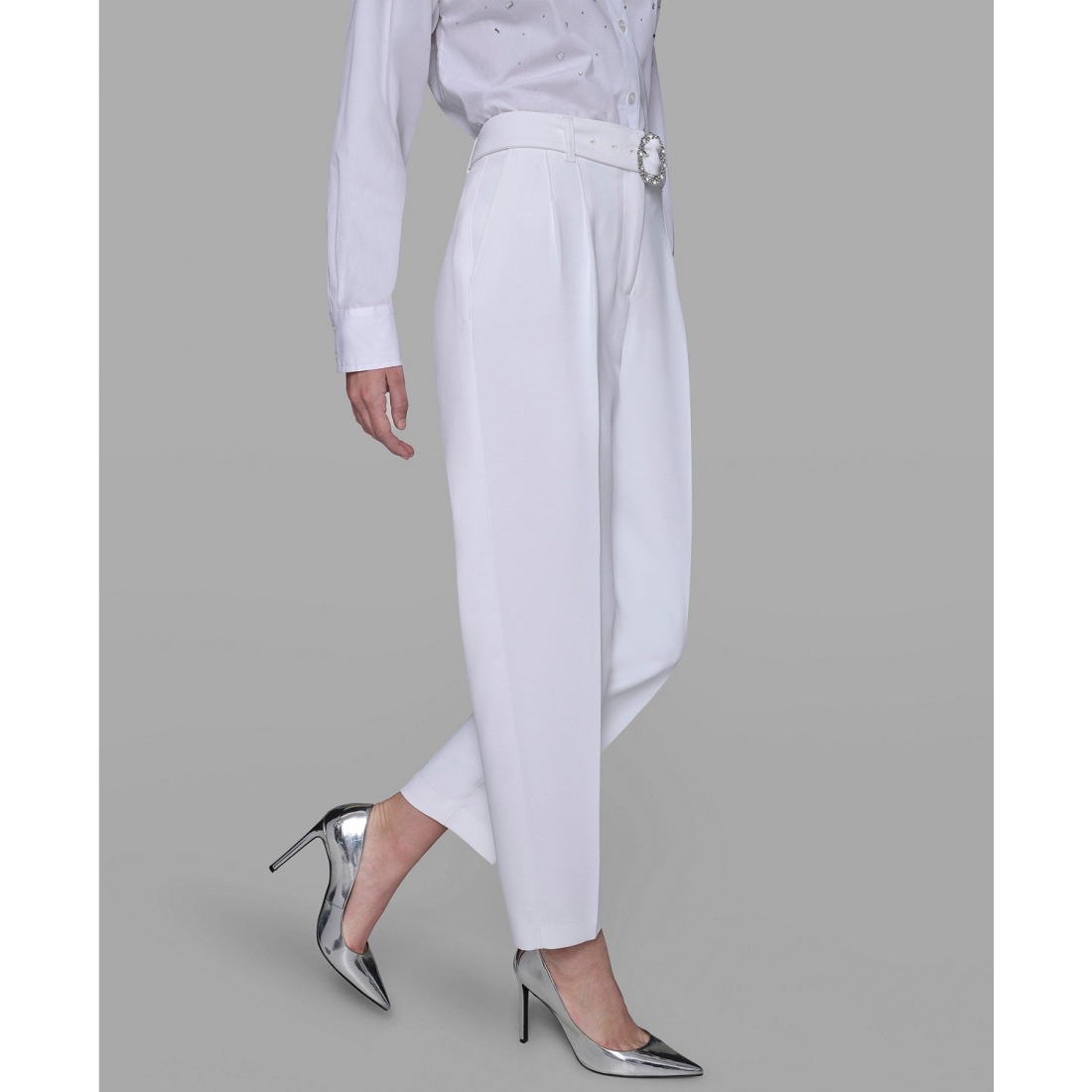 'Embellished Belt Pants' pour Femmes