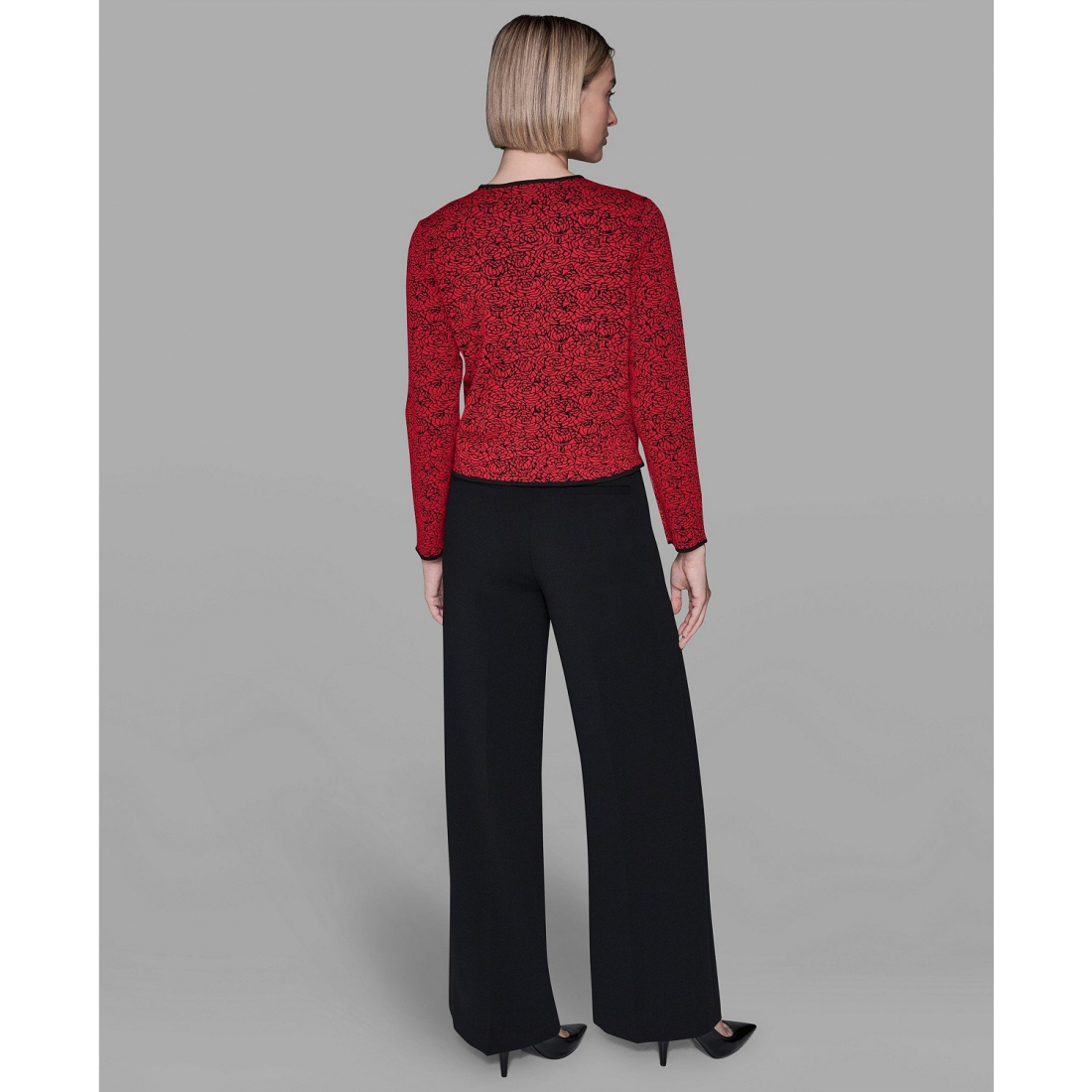 'Crewneck Pocket Detail Cardigan' pour Femmes