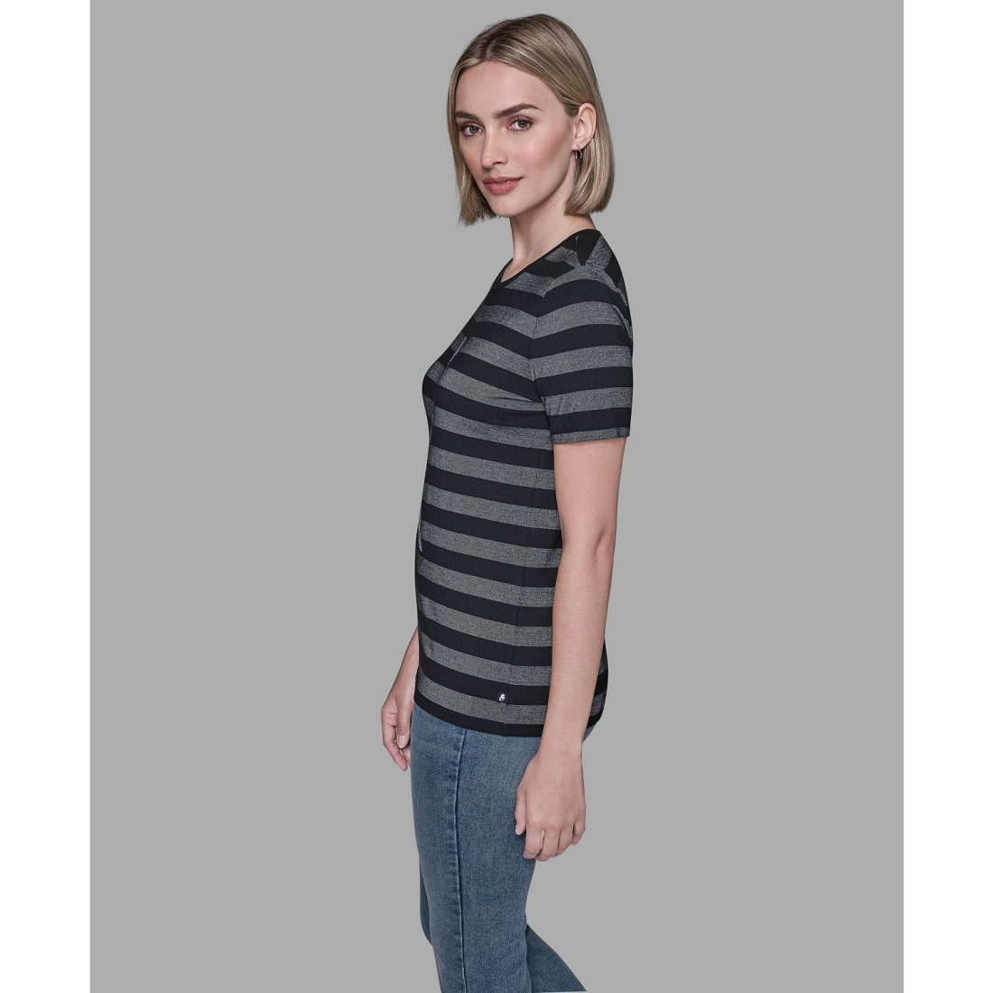 'Crewneck Striped T-Shirt' pour Femmes