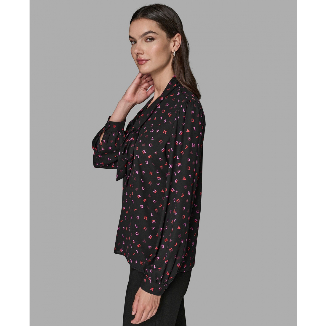 'Woven Long Sleeve Top' pour Femmes