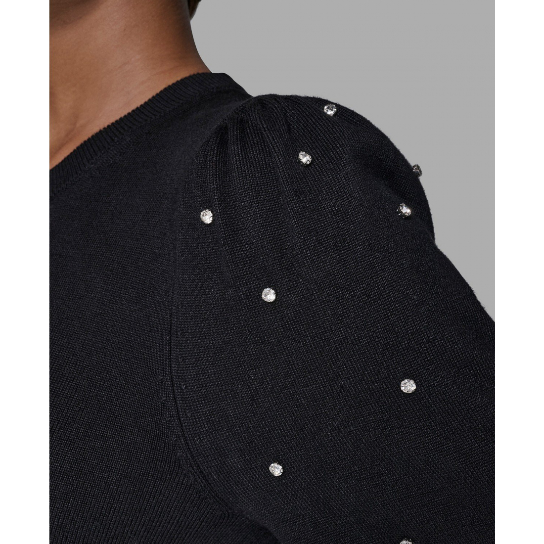 'Embellished Crew Neck Sweater Dress' pour Femmes