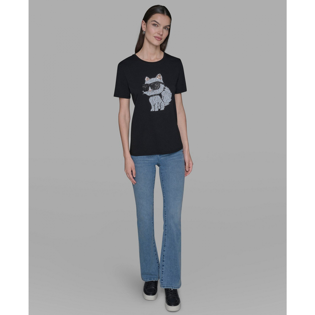 T-shirt 'Sequin Choupette Crewneck' pour Femmes