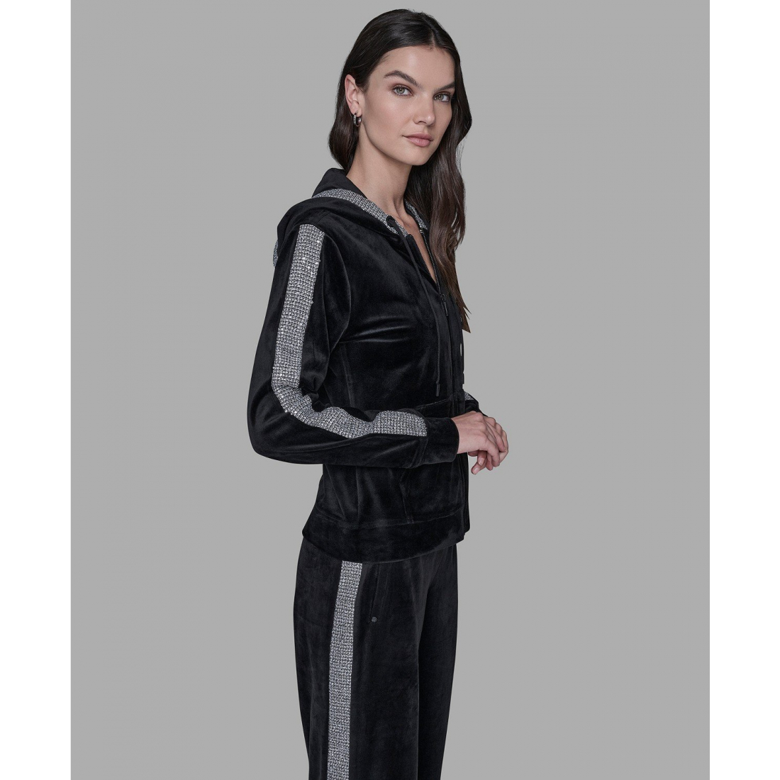 'Zip-Up Hooded Jacket' pour Femmes