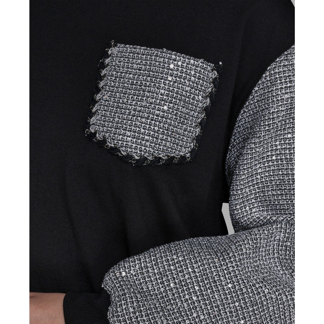 'Embellished Sleeve Sweatshirt' pour Femmes