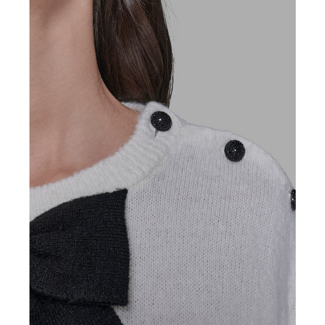 'Big Bow Applique Long Sleeve Sweater' pour Femmes