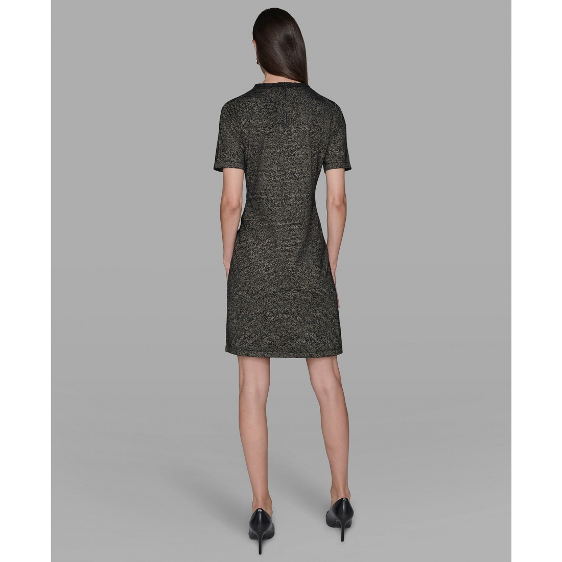 'Rhinestone Embellished Crew Neck' Pullover-Kleid für Damen