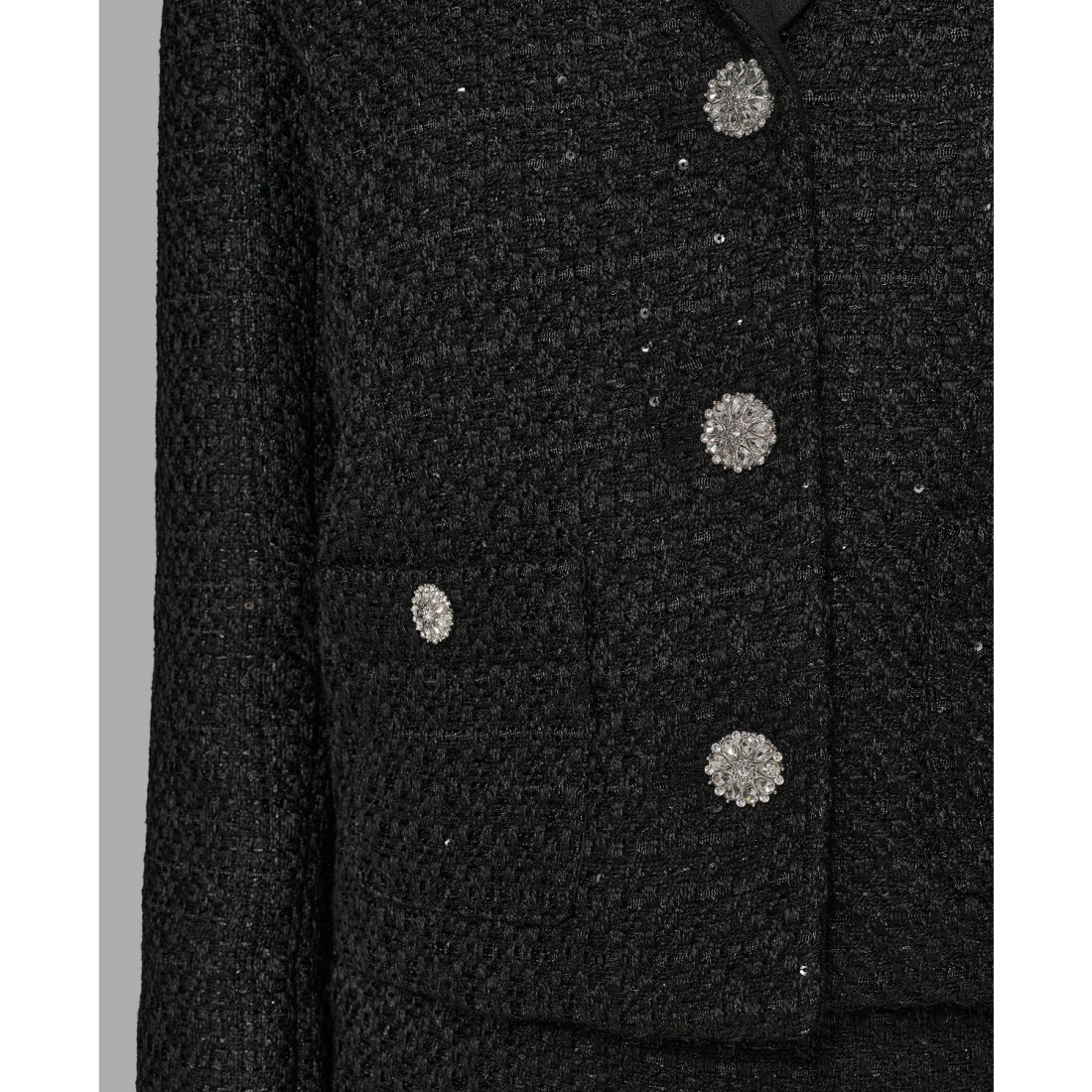 'Novelty Cropped Button Front Jacket' pour Femmes