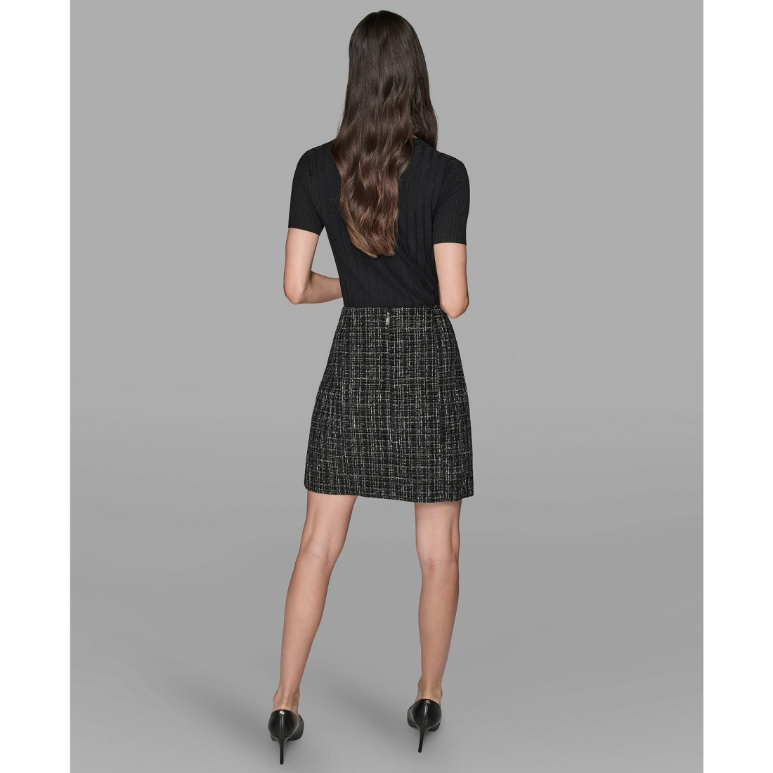 'Novelty Button Detail Mini Skirt' pour Femmes
